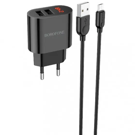 Зарядное устройство для телефона - Borofone BA63A Richy + MicroUSB Черный