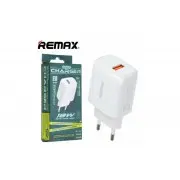 Оригинальный блок питания Remax RP-U38 / Быстрая зарядка Quick Charge 3.0 18 Ват / Белый