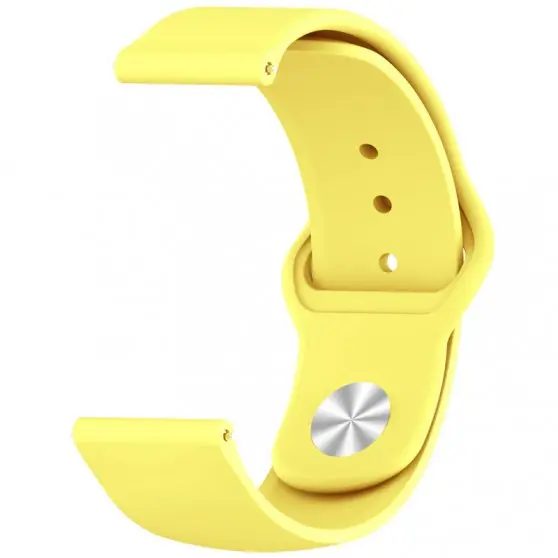 Силіконовий ремінець Amazfit Bip/Bip U/Bip U Pro/Bip S/Samsung, 20 мм - Sport, Жовтий / Neon Yellow
