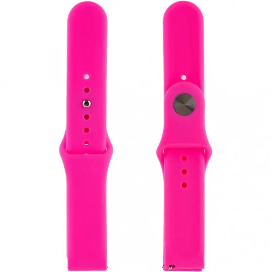 Силіконовий ремінець Amazfit Bip/Bip U/Bip U Pro/Bip S/Samsung, 20 мм - Sport, Рожевий / Barbie pink