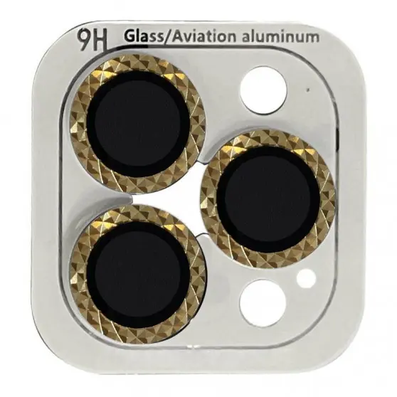 Захисне скло на камеру для iPhone 12 Pro / 11 Pro Max / 11 Pro - Metal Shine, Золотий / Gold