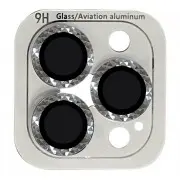 Захисне скло на камеру для iPhone 13 Pro / 13 Pro Max - Metal Shine, Срібний / Silver