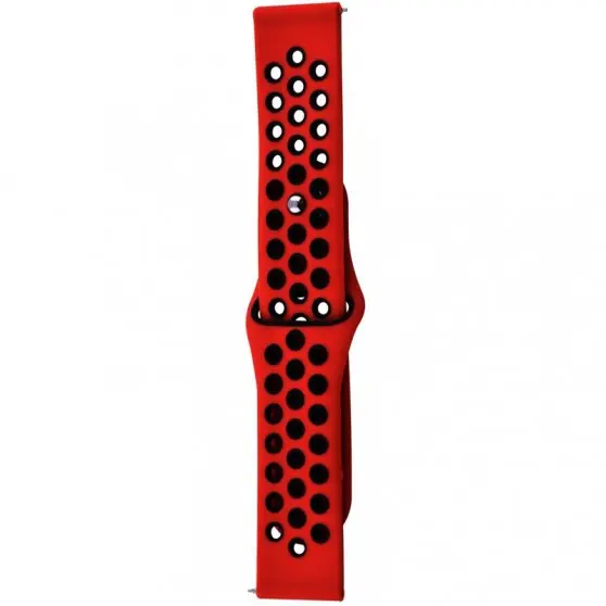 Силіконовий ремінець Sport Nike+ для Xiaomi Amazfit / Samsung 20 mm, red/black