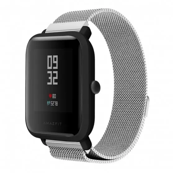 Ремінець Milanese Loop для Xiaomi Amazfit / Samsung 20 mm, Silver