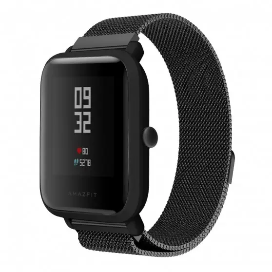 Ремінець Milanese Loop для Xiaomi Amazfit / Samsung 20 mm, Black