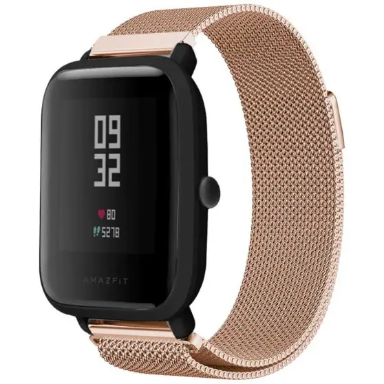 Ремінець Milanese Loop для Xiaomi Amazfit / Samsung 20 mm, Champagne gold