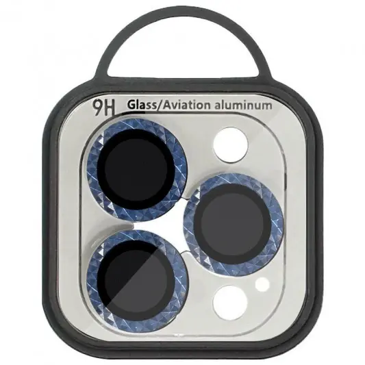 Захисне скло на камеру для iPhone 12 Pro Max - Metal Shine (в упак.), Синій / Blue - зображення 1 