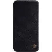 Кожаный чехол (книжка) Nillkin Qin Series для Apple iPhone 12 Pro / 12 (6.1"") (Черный)