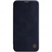 Кожаный чехол (книжка) Nillkin Qin Series для Apple iPhone 12 Pro / 12 (6.1"") (Синий)