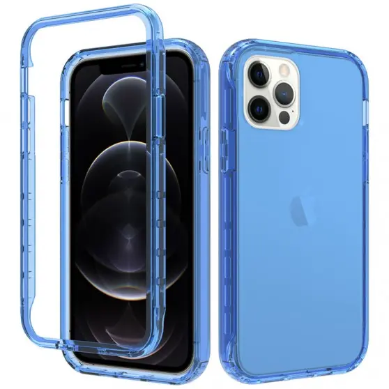 Чохол TPU + PC Full Body із захистом 360 для Apple iPhone 12 Pro Max (6.7"") (Синій)