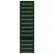 Шкіряний ремінець для Apple watch 38/40/41 mm (Series SE/7/6/5/4/3/2/1) Leather Link (Зелений / Sequoia Green)
