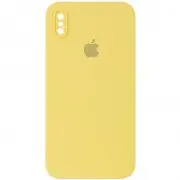 Чехол Silicone Case Square Full Camera Protective (AA) для Apple iPhone XS (5.8"")