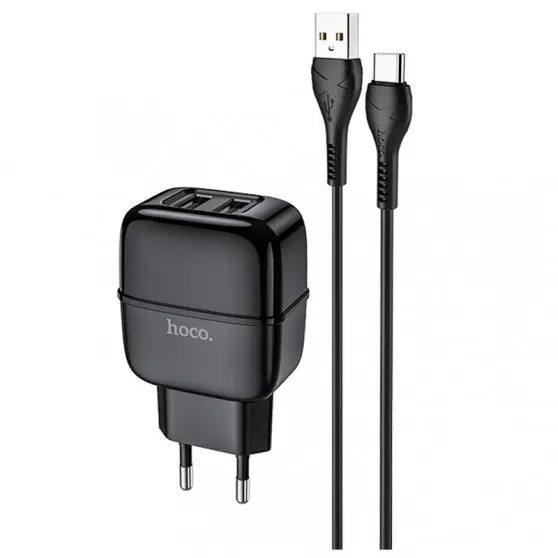 СЗУ Hoco C77A (2USB/2.4A) + Type-C