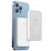 Портативное зарядное устройство Power Bank WIWU MagSafe Battery с БЗУ 5000 mAh, White