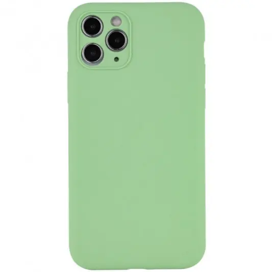 Чохол Silicone Case Full Camera Protective (AA) NO LOGO для Apple iPhone 12 Pro Max (6.7"), М'ятний / Mint