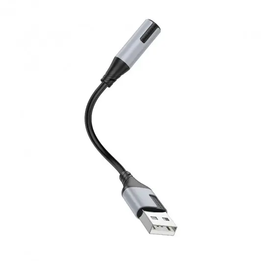Перехідник Borofone BV19 Creator USB to 3.5mm, Black - зображення 2 