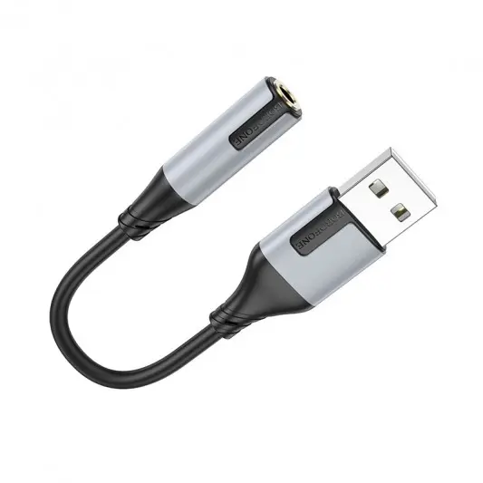 Перехідник Borofone BV19 Creator USB to 3.5mm, Black - зображення 3 
