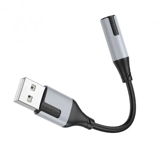 Перехідник Borofone BV19 Creator USB to 3.5mm, Black - зображення 4 