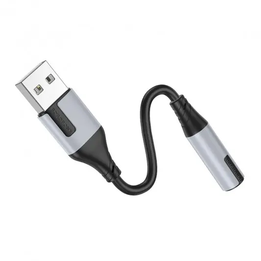 Перехідник Borofone BV19 Creator USB to 3.5mm, Black - зображення 7 