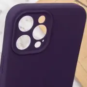 Чохол Silicone Case Full Camera Protective (AA) NO LOGO для Apple iPhone 12 Pro (6.1"), Фіолетовий / Elderberry
