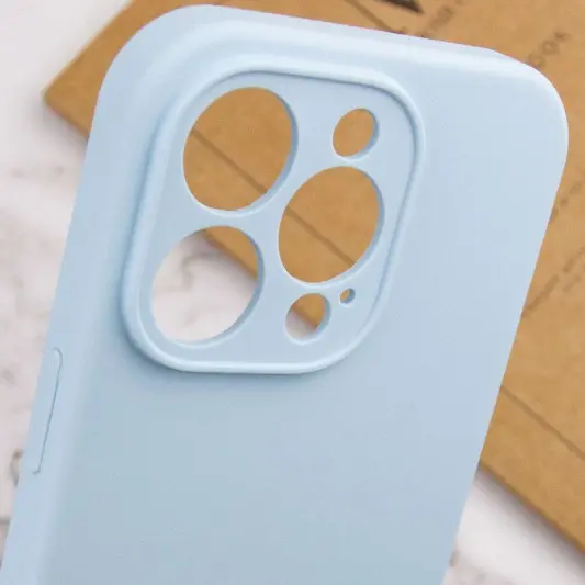 Чехол Silicone Case Full Camera Protective (AA) NO LOGO для Apple iPhone 13 Pro (6.1"), Голубой / Sweet Blue - изображение 5