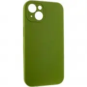 Чехол Silicone Case Full Camera Protective (AA) NO LOGO для Apple iPhone 14 (6.1"), Зеленый / Dark Olive
