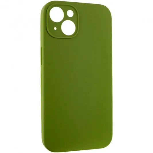 Чехол Silicone Case Full Camera Protective (AA) NO LOGO для Apple iPhone 14 (6.1"), Зеленый / Dark Olive - изображение 1