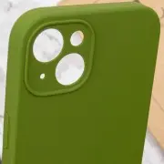 Чехол Silicone Case Full Camera Protective (AA) NO LOGO для Apple iPhone 14 (6.1"), Зеленый / Dark Olive