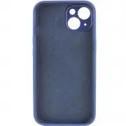 Чохол Silicone Case Full Camera Protective (AA) NO LOGO для Apple iPhone 14 (6.1"), Синій / Deep navy
