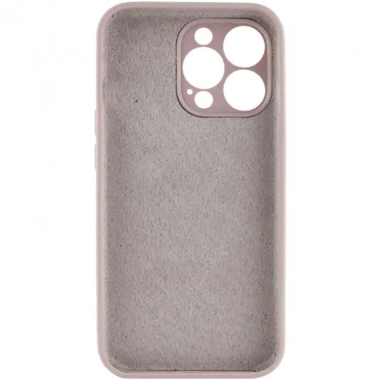 Чехол Silicone Case Full Camera Protective (AA) NO LOGO для Apple iPhone 14 Pro Max (6.7"), Серый / Lavender - изображение 1