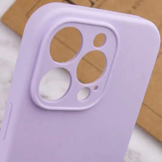 Чохол Silicone Case Full Camera Protective (AA) NO LOGO для Apple iPhone 15 Pro (6.1"), Бузковий / Lilac - зображення 5 