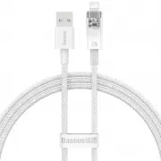 Дата кабель Baseus Explorer USB для освітлення 2.4A з Smart Temperature Control (1m) (CATS01000), Білий