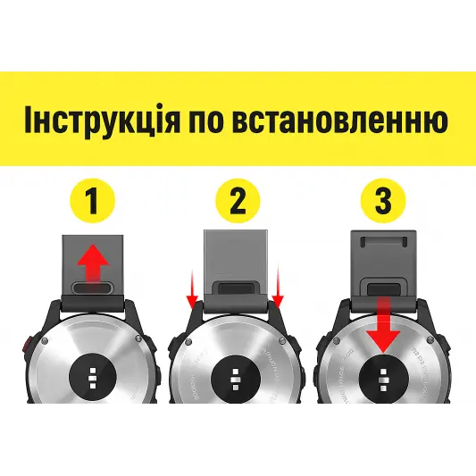 Силіконовий ремінець для годинників Garmin Fenix, forerunner, Instinct - QuickFit 22 мм, ArmyGreen - зображення 1 