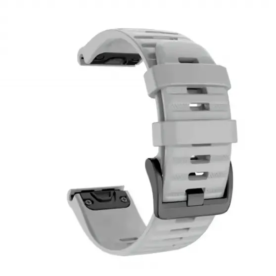 Силиконовый ремешок для часов Garmin Fenix, Enduro, Tactix - QuickFit 26 мм, серый