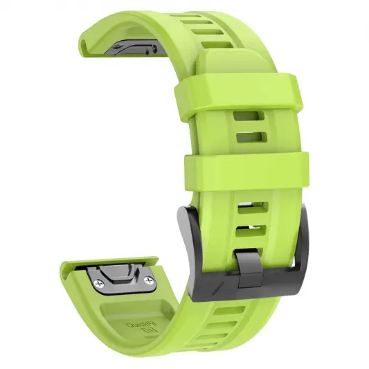 Силиконовый ремешок для часов Garmin Fenix, forerunner, Instinct - QuickFit 22 мм, Green