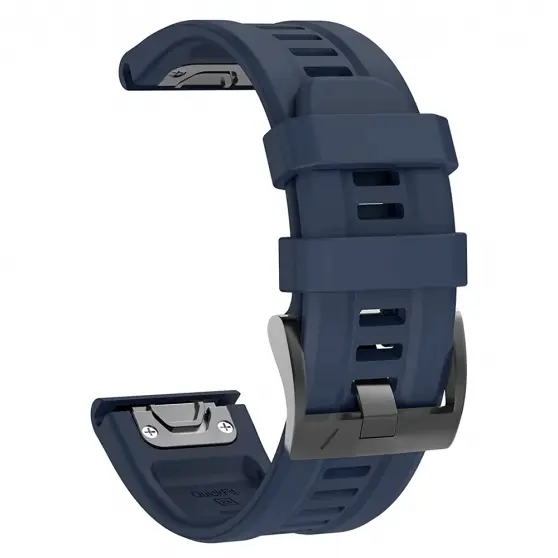 Силіконовий ремінець для годинників Garmin Fenix, forerunner, Instinct - QuickFit 22 мм, NavyBlue