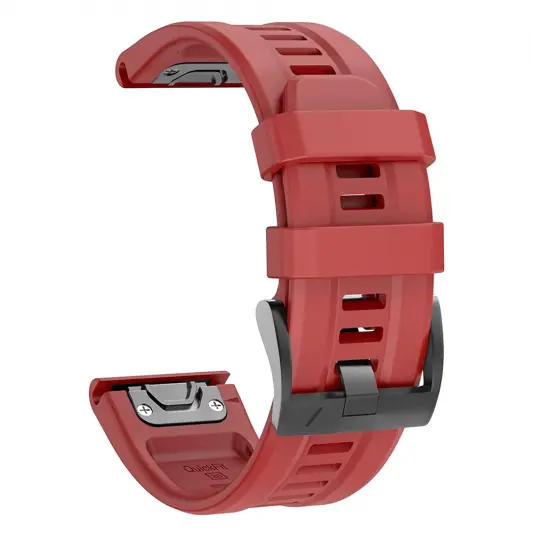Силіконовий ремінець для годинників Garmin Fenix, forerunner, Instinct - QuickFit 22 мм, Red