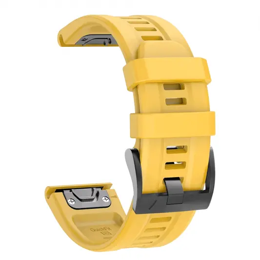 Силіконовий ремінець для годинників Garmin Fenix, forerunner, Instinct - QuickFit 22 мм, Yellow
