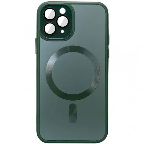 Чехол TPU+Glass Sapphire Midnight with MagSafe для Apple iPhone 11 Pro (5.8"), Зеленый / Forest green