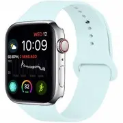 Силиконовый ремешок для Apple watch 42mm/44mm/45mm/49mm, Бирюзовый / Ice Blue