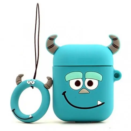 Силиконовый футляр Cartoons&Heroes для наушников AirPods 1/2 + кольцо, Салли
