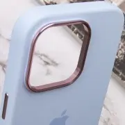 Чехол Silicone Case Metal Buttons (AA) для Apple iPhone 14 Pro Max (6.7"), Голубой / Cloud Blue