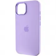 Чохол Silicone Case Metal Buttons (AA) для Apple iPhone 12 Pro / 12 (6.1"), Бузковий / Lilac