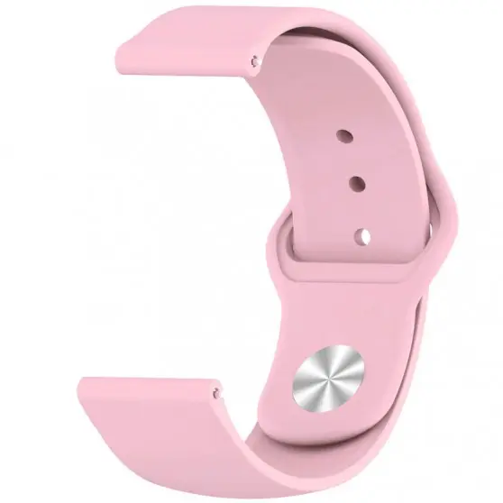 Силіконовий ремінець Amazfit Bip/Bip U/Bip U Pro/Bip S/Samsung, 20 мм - Sport, Рожевий / Light pink