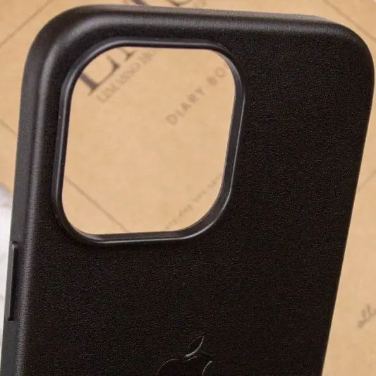 Кожаный чехол Leather Case (AAA) with MagSafe для iPhone 14 Pro, Midnight - изображение 5