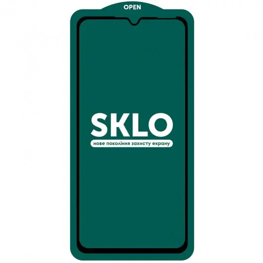 Защитное стекло SKLO 5D (тех.пак) для Samsung A30s/A50/A50s/M30 /M30s/M31/M21/M21s Черный / Белая подложка