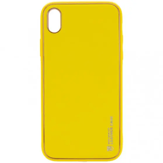 Шкіряний чохол Xshield для Apple iPhone X / XS (5.8") Жовтий / Yellow