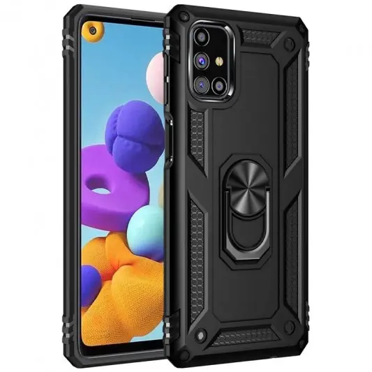Ударостійкий чохол Serge Ring for Magnet для Samsung Galaxy M31s Чорний