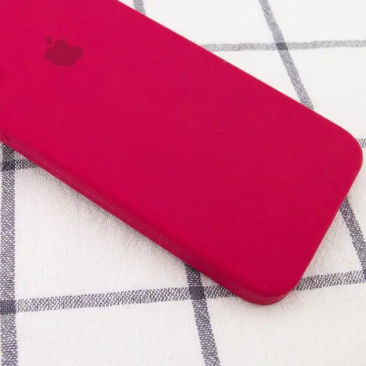 Чохол Silicone Case Square Full Camera Protective (AA) для Apple iPhone XR (6.1") Червоний / Rose Red - зображення 3 