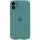 Чехол Silicone Case Full Camera Protective (AA) для Apple iPhone 12 (6.1") Зеленый / Pine green